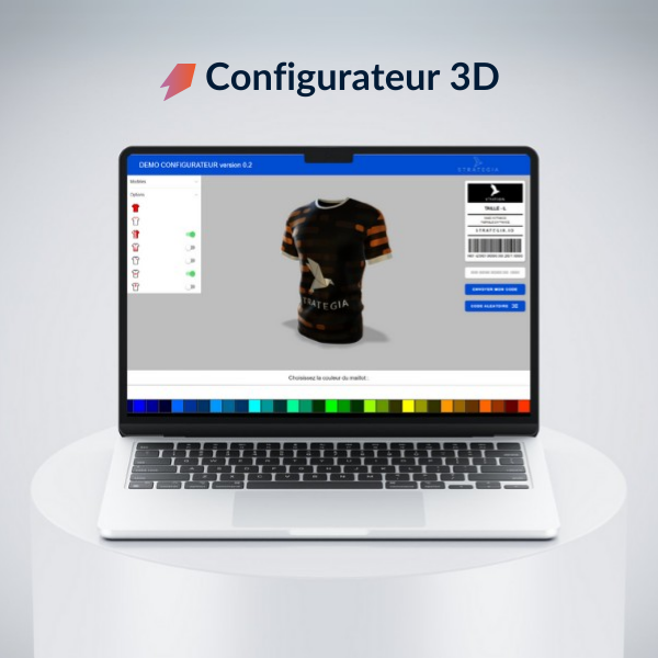 Configurateur 3D maillot sur-mesure