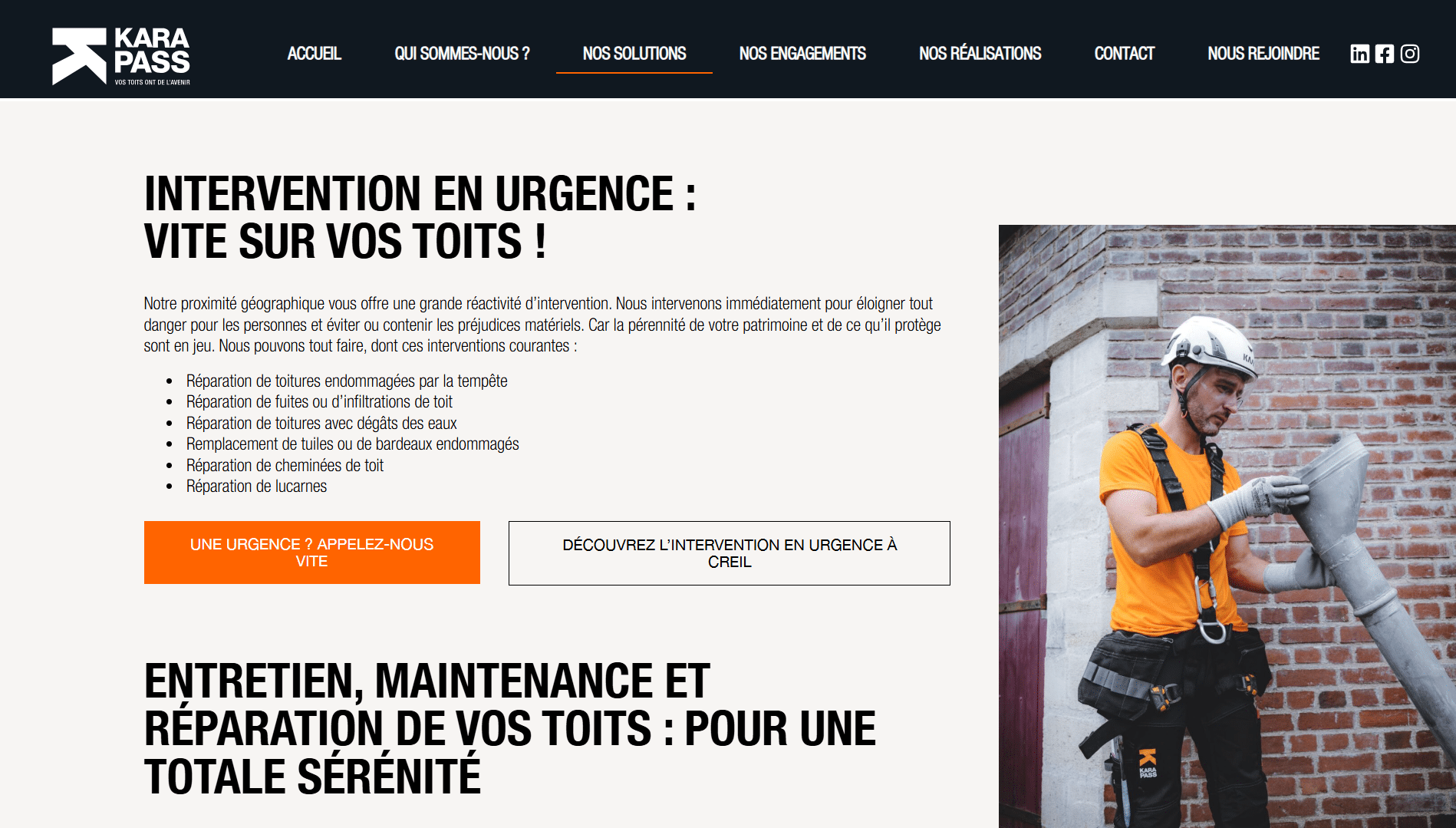 site web Karapass toiture expert Oise